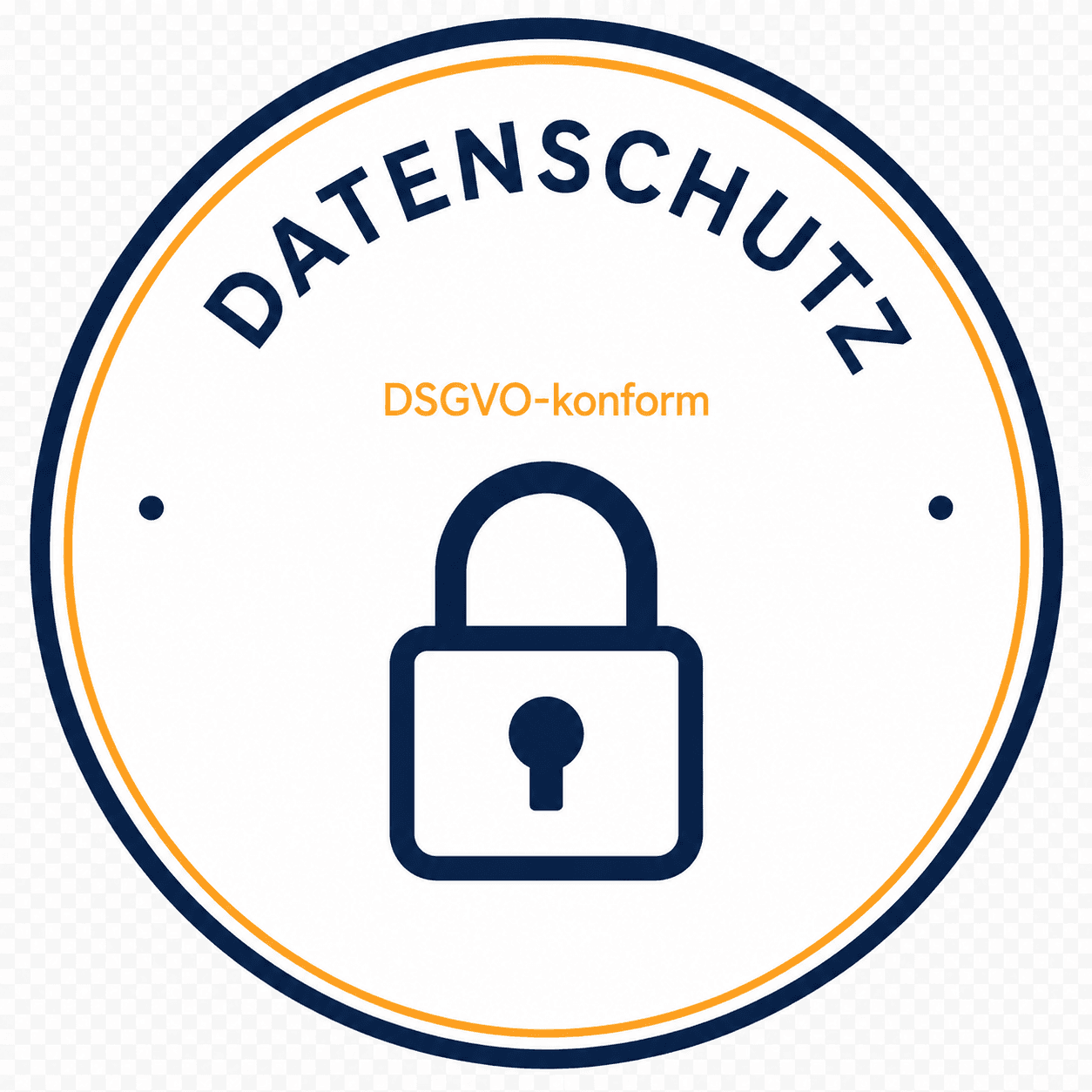 Siegel: Datenschutz – DSGVO-konform
