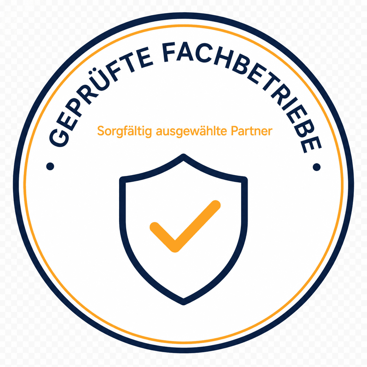 Siegel: Geprüfte Fachbetriebe – sorgfältig ausgewählte Partner