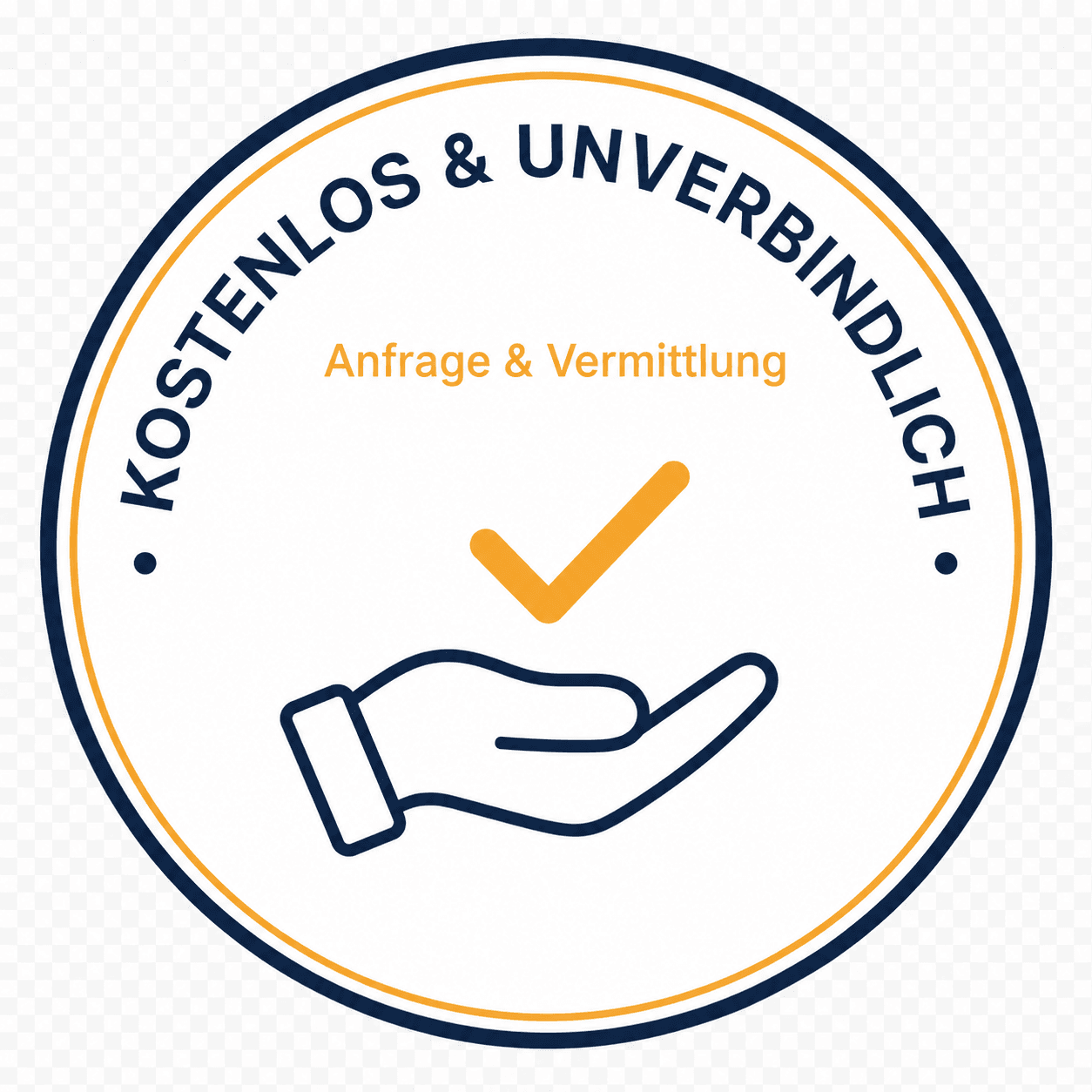Siegel: Kostenlos und unverbindlich – Anfrage und Vermittlung